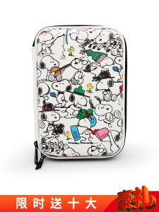 Large Capacity Pencil Case 2025 New Style Cute Snoopy Boys Girls Primary School Children Stationery Box Fashionable Printed PU