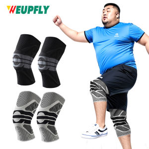 1/2PCS Plus Size Knee Brace for Women and Men Knee Sleeve with Patella Pad & Side Stabilizers Compression Support for Running