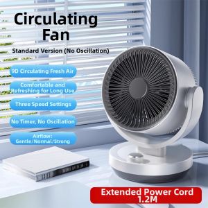 Ultra-Quiet Desktop Air Circulation Fan 2024 New Model Small Size Office Home Use Portable Design with Rotation And Timer