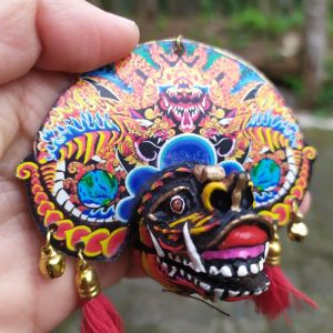 Miniatur barongan reog mainan jowoan TELON MERAH / KUNING devil gantungan kunci reog jawa timur souvenir jaranan