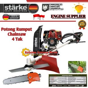 Mesin Potong Rumput Dan Potong Kayu Chainsaw 4 Tak