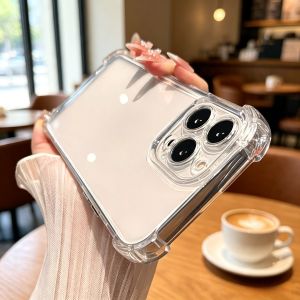 Shockproof Transparent Case Clear Reinforced Corners Bumper Cover For iPhone 18 17 Air 16 15 14 Plus 13 12 Mini 11 Pro XS Max XR