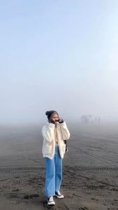 SWEATER JAKET ZIP SHERPA BULU DOMBA