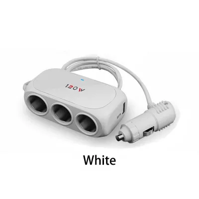 AL5003-AL5002-D23ตัวเพิ่มช่องจุดบุหรี่ 2 ช่อง และช่องเสียบที่ชาร์จแบตในรถยนต์ USB 3.1A 2 Port