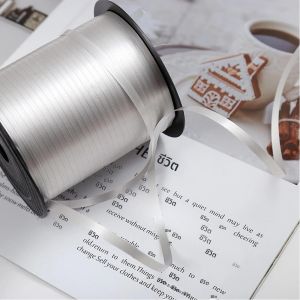 220 m/ม้วนบอลลูนริบบิ้นวันเกิดอุปกรณ์ตกแต่งริบบิ้นสองด้านเลเซอร์บอลลูนโซ่อุปกรณ์จัดงานแต่งงาน DIY