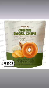 Everyone’s Table Onion Bagel Chips – 4 Pack (60g) | Crispy Korean Onion Snack Baked Bagel Chips 100% Original Korean Snack