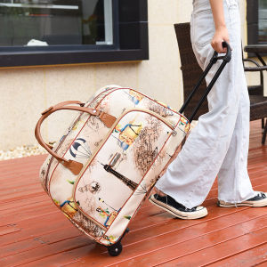 Large Capacity Travel Bag Bar Luggage Bag with Wheels Handbag Portable Foldable Bar Case Mens and Womens Travel Bag