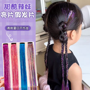 Girls Hair Extensions British Style Fake Hair Braid Hanging Ear Colorful Cool Princess Headwear Childrens Fashion Accessories