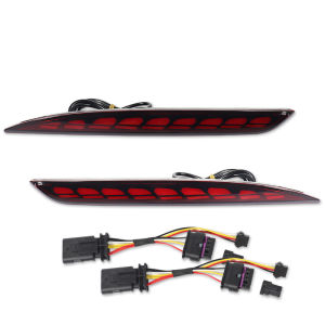 1Pair Car Rear Bumper Reflector For Tesla Model Y Function as TailBrakeRear Fog or Sequential Blink Turn Signal Lamp 2020-2024