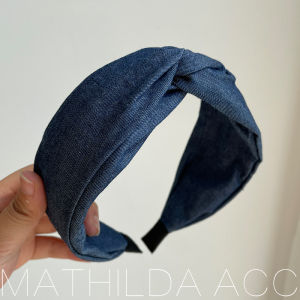 INS Vintage Fabric Cross Wide Edge Hairband Decoration