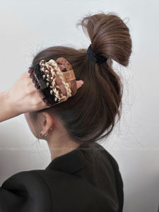 High Elasticity Flower Hair Ties Womens New Fashionable Durable Hair Bands Simple Style Three Piece Set Sweet Style