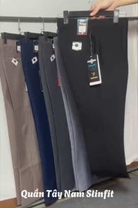 Quần Tây Nam Vĩnh Tiến Dáng Trẻ Slimfit Vĩnh Tiến Co dãn Nhẹ 425 Trơn màu N2