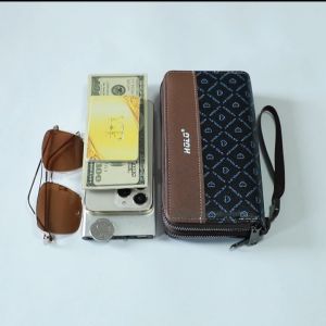 กระเป๋าสตางค์ผู้หญิง แฟชั่น สไตล์ใหม่ สะกดสี ความจุขนาดใหญ่ ดึงคู่ กระเป๋าโทรศัพท์มือถือ กระเป๋าสตางค์ยาว