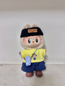 Labubu Clothes Standing Sitting Position Set Universal for 1st 2nd 3rd Generations Workwear Pants Outfit 17cm Replacement Clothes