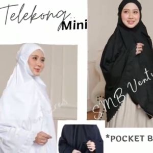 (AK) Mini Telekung Pocket Zip untuk Sembahyang / Haji dan Umrah