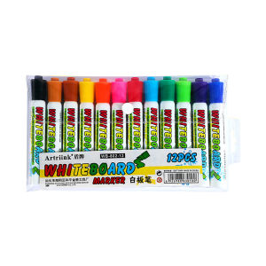 12 Colour Whiteboard Marker SetErasable RefillableSafetyNon-ToxicHigh CapacityOfficeConferencingEducational Items