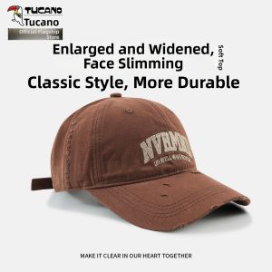 TUCANO | New Fashion Wide Brim Big Head Old Vintage Holes Small Face Show Baseball Cap