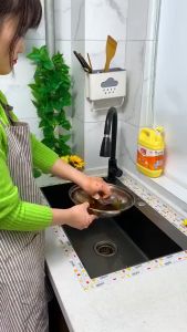 Alat sikat serbaguna Model Tongkat untuk cuci piring dispenser/Dispenser sabun Tongkat