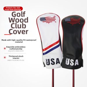 Dominant | USA Map Embroidery Waterproof Golf Wood Head Covers 3 Pack