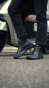 Otiv Hardy Black - Sepatu Boots Kulit Casual Pria Kuliah Kerja Traveling Riding