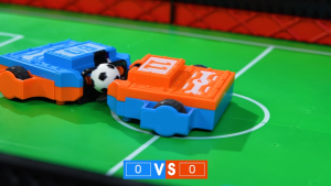 CombatBots Soccer Toy Remote Control RC Battle Robots (258) Two Player Goal With Soccer Arena World Cup