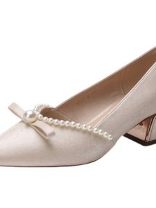 Fashionable Crystal Show Heel Womens Shoes 2025 New Coarse Heel Single Shoes Small Fragrance Style French Dress High Heels Spring Autumn
