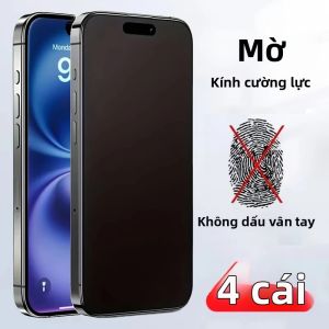 Miếng Dán Cường Lực Mờ Cho iPhone 18/17/16/15/14/11/16e/13/12 Mini/XR/XS/7/8 Plus - Chống Xước Chống Vân Tay