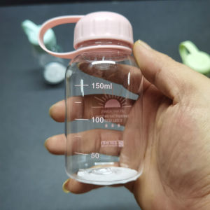 Mini Portable Plastic Water Bottle with Scale 150ML Space Shape Handheld Cup Chinese Style Travel Outdoor  Style Cup