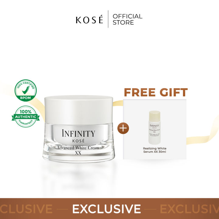 KOSE INFINITY ADVANCED WHITE CREAM XX - 40 G + FREE