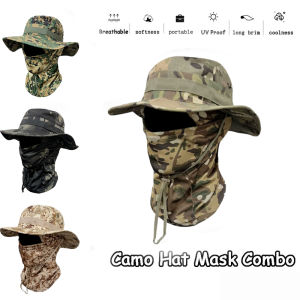 Mens Camouflage round Edge Biny Hat New Outdoor Fishing Sun Protection Hat Foldable Soft Hat