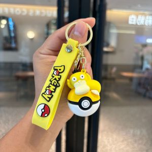 Pokémon Poké Ball Keychain Set Pikachu Eevee Charmander figure Keychain Anime Collectible Key Ring for Bag Backpack Gift