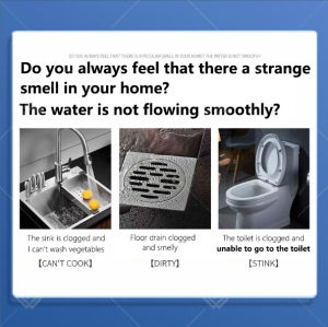 1 minute quick unclogging Powerful Clog Remover Japan Imported Blue Fatty Dissolves Grease/Hair/Oils Dredging Agent Cleaner Kitchen Sewer Brush Cleaning Tools Pipes Professional Bathroom Filter ged Strong Bowl For drains declogger sinkstoiletsbathtubsect.
