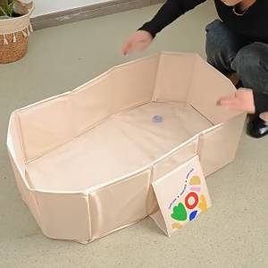 Foldable Bathtub for Kids Portable Toddler Bath Tub Foldable 0-4 Years Old Anti-Slip Shower