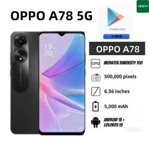 OPPO | 2026 Genuine Official OPPO A78 Unlocked Mobile Phone 6GB+128GB Dual SIM 6.5 Inch FHD+ Display MediaTek Helio G99 Chip Smooth Gam