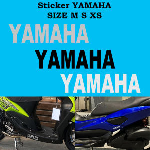 Sticker Motor YAMAHA Black White Reflex Small Medium