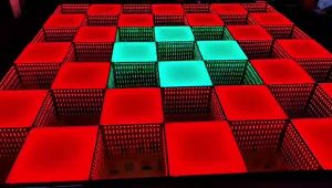 Đèn vô cực Hộp đèn LED vô cực 16 triêu màu Abyss Light hiệu ứng 3D gương vô cực lát sàn hoặc decor tường chịu trọng lực lớn trang trí tạo tiểu cảnh huyền ảo check in cho quán bar pub cafe - Combosett