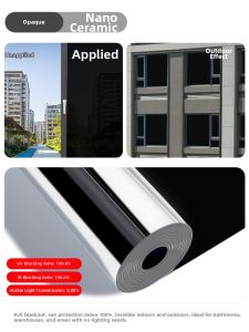 CHUSHE | Sun Heat Block Privacy Protection Film for Home Window Glass