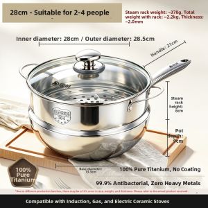 RONGCHUAN | 100 Pure Titanium Non-Stick Frypan