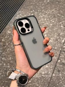 Thickened Silicone iPhone Case Anti-Fall Full Cover Matte Finish Soft Shell for Apple Xr Trendy Xs Max Simple Design Protective Cover for Men And Women