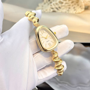 Elegant Snake-Shape Ladies Quartz Watch Trendy European And American Style Commute Luxury Roman Numeral Classy Fashion Accessory