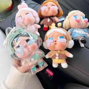 Transparent Protective Cover Dust Case for CRYBABY Series Crying Baby Vinyl Plush Face Protective Case Protective Cover