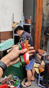 [Mã INBAU153 giảm 15K đơn 99K] Móc khóa giá rẻ da bò thật thương hiệu Longdo Leather - MK09
