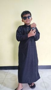 baju jubah pria anak embos premium bahan bagus jahit rapih