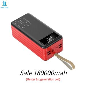 Hester powerbank 180000mah power bank terbaik 2025 top original power bank original asli power bank awet tahan lama ori 4-ports