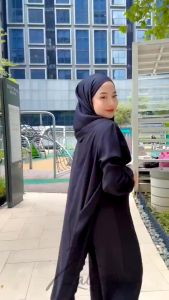 LALEESA Set Fayona Retro Jumpsuit And Cardigan Muslimah Set Wear