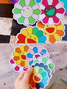 Murakami Long SUNFLOWER Luggage Stickers Waterproof Ins Full Stickers Stylish Creative Arts Waterproof Cute Including 11 Pieces