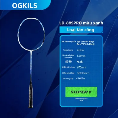 OGKILS | Vợt Cầu Lông Điều Khiển Tốc Độ Sợi Carbon Toàn Phần