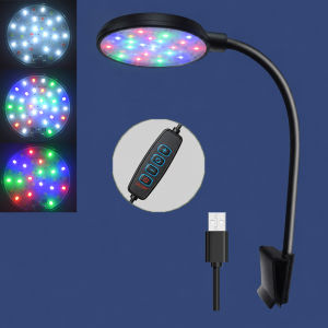 USB Aquarium LED Lamp Fish Tank Light Decor Aquatic Plant Multiple Modes Dimmable Lightness Full Spectrum Mini Clip Light 5V