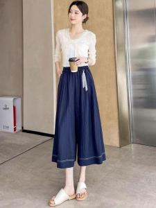 กางเกงยีนส์ทรงหลวมเอวสูงทรงสลิมฟิตสำหรับผู้หญิง ฤดูร้อน 2025 กางเกงขายาวทรงหลวมสำหรับผู้หญิงส่วนตัว