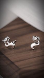 Bông Tai Cáo Bạc Sterling S925